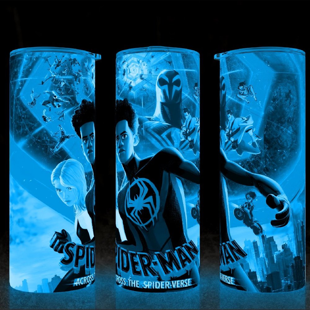 Glow in the Dark  Spider-man Into the Spiderverse Miles Morales Tumbler